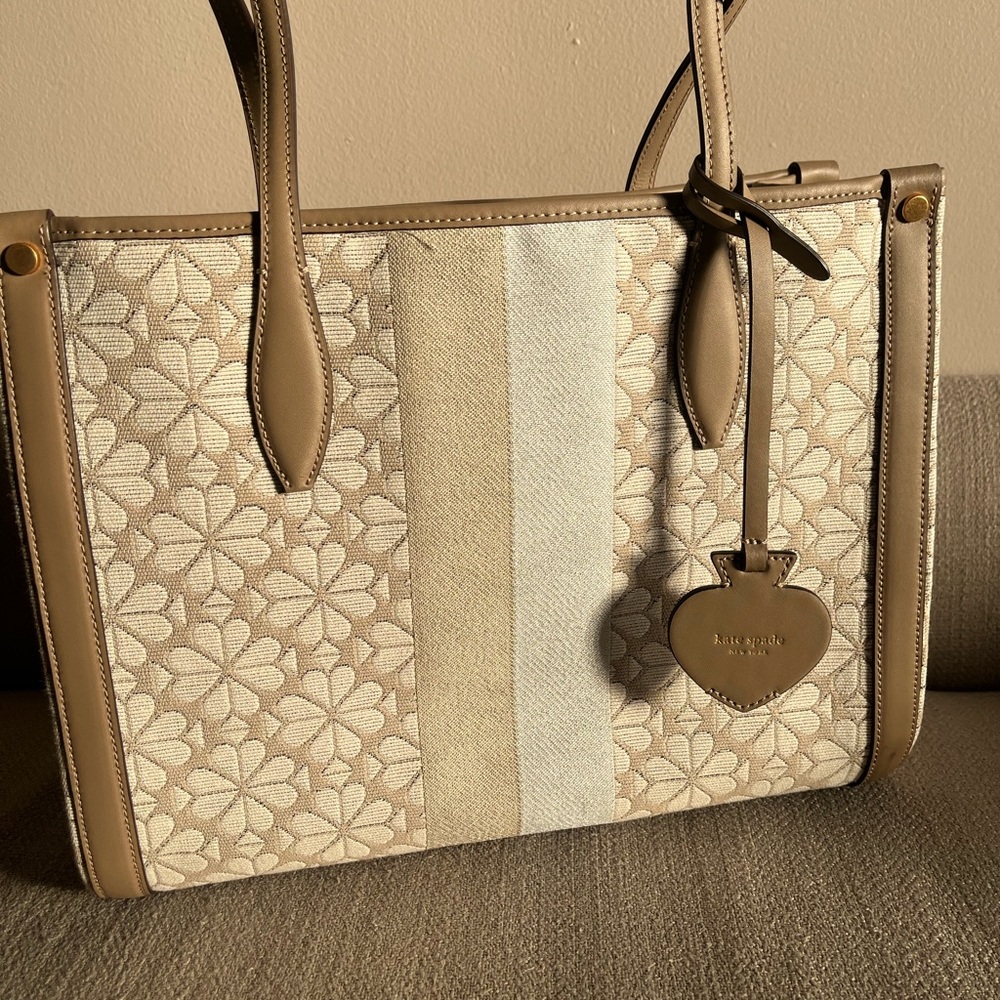 Kate Spade Beige Floral Tote